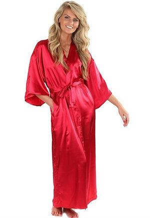 Women Silk Satin Long Wedding Bride Bridesmaid Robe Kimono Robe Feminino Bath Robe Large Size XXXL Peignoir Femme Sexy Bathrobe